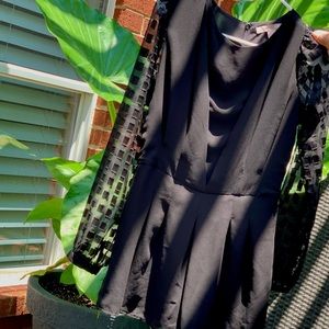 BLACK MESH SLEEVE ROMPER